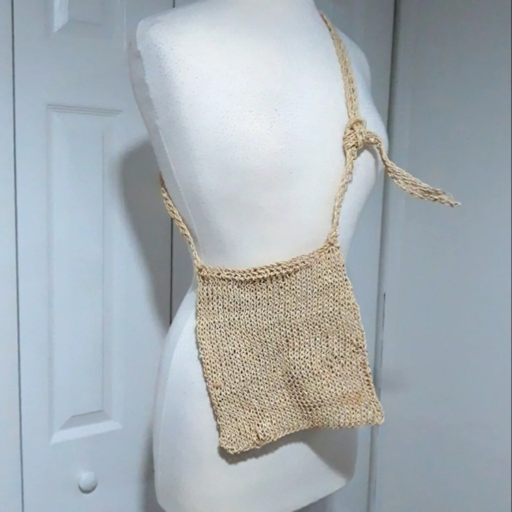 Handmade Jute Bag Knit Crossbody/Shoulder Small Bag New Condition